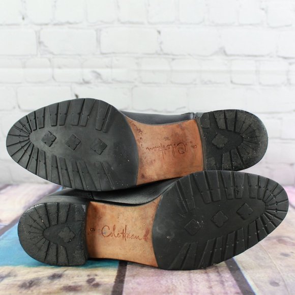 Cole Haan Black Leather Knee High Side Zip Riding Boots Size 6 B - Picture 11 of 11